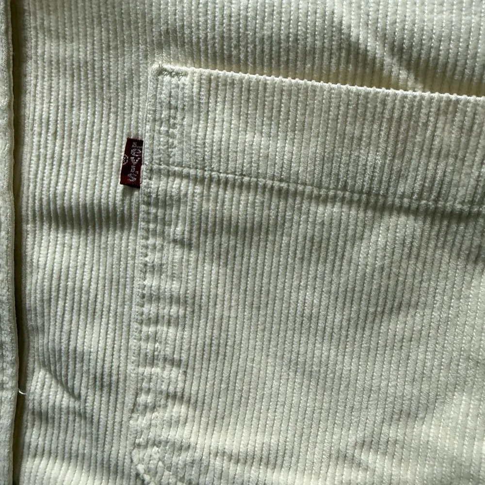 Levis‎ Jacket Mens Size Small Corduroy Button Up Pockets Beige NEW WITH OUT TAGS
